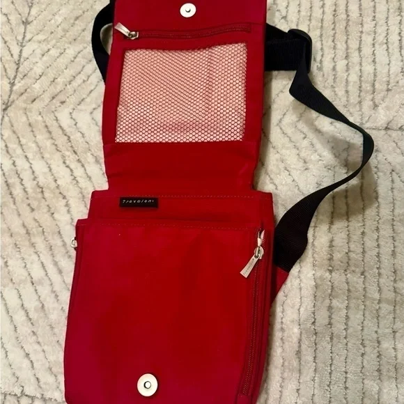 Travelon Red Crossbody Bag - Picture 2 of 10